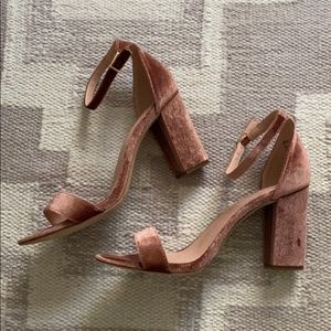 Steve Madden (Madden Girl) blush velvet heels
